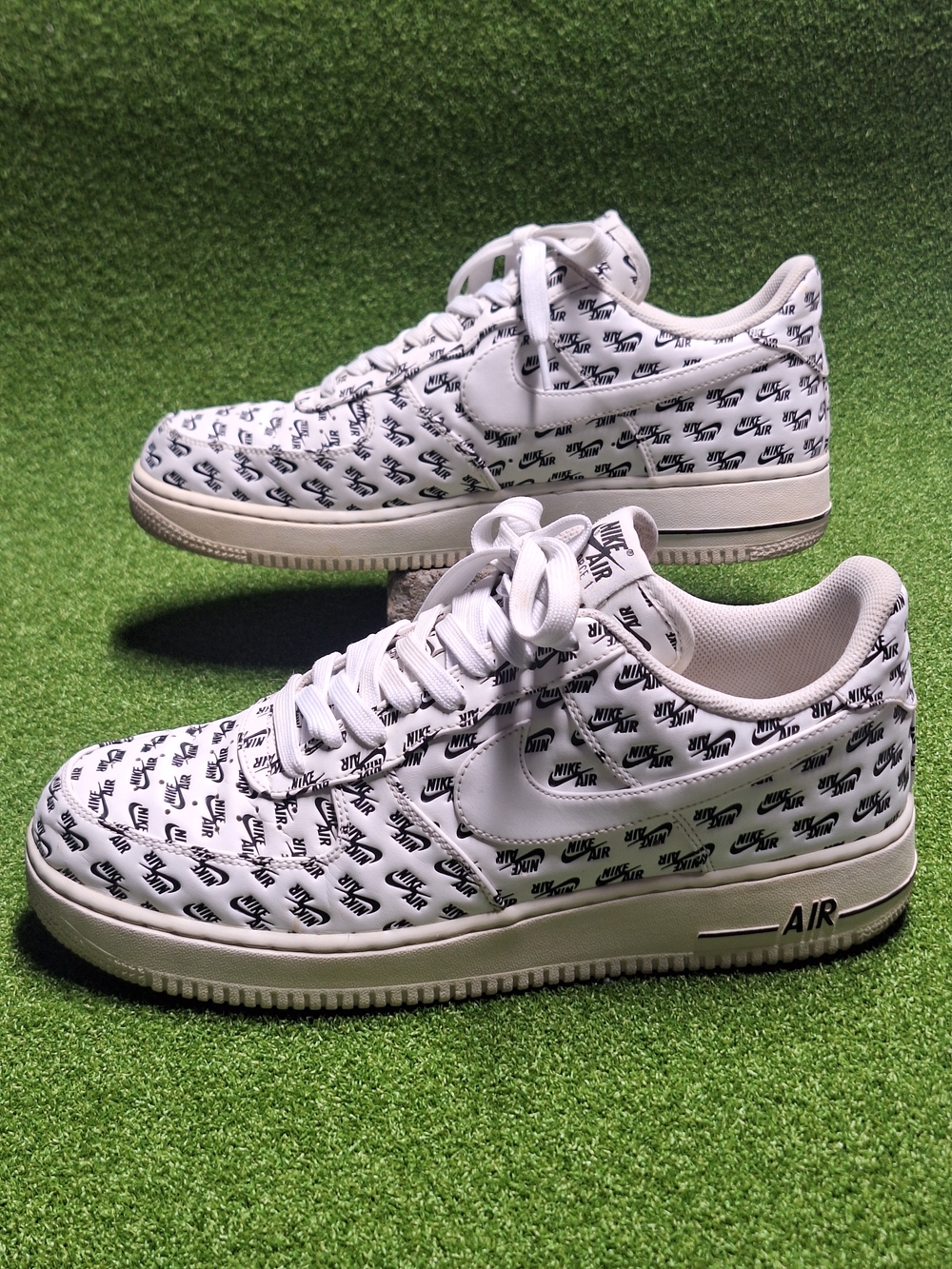 Nike Air Force 1 Low '07 QS All Over Logo White 2017 Men's Shoes Size 12